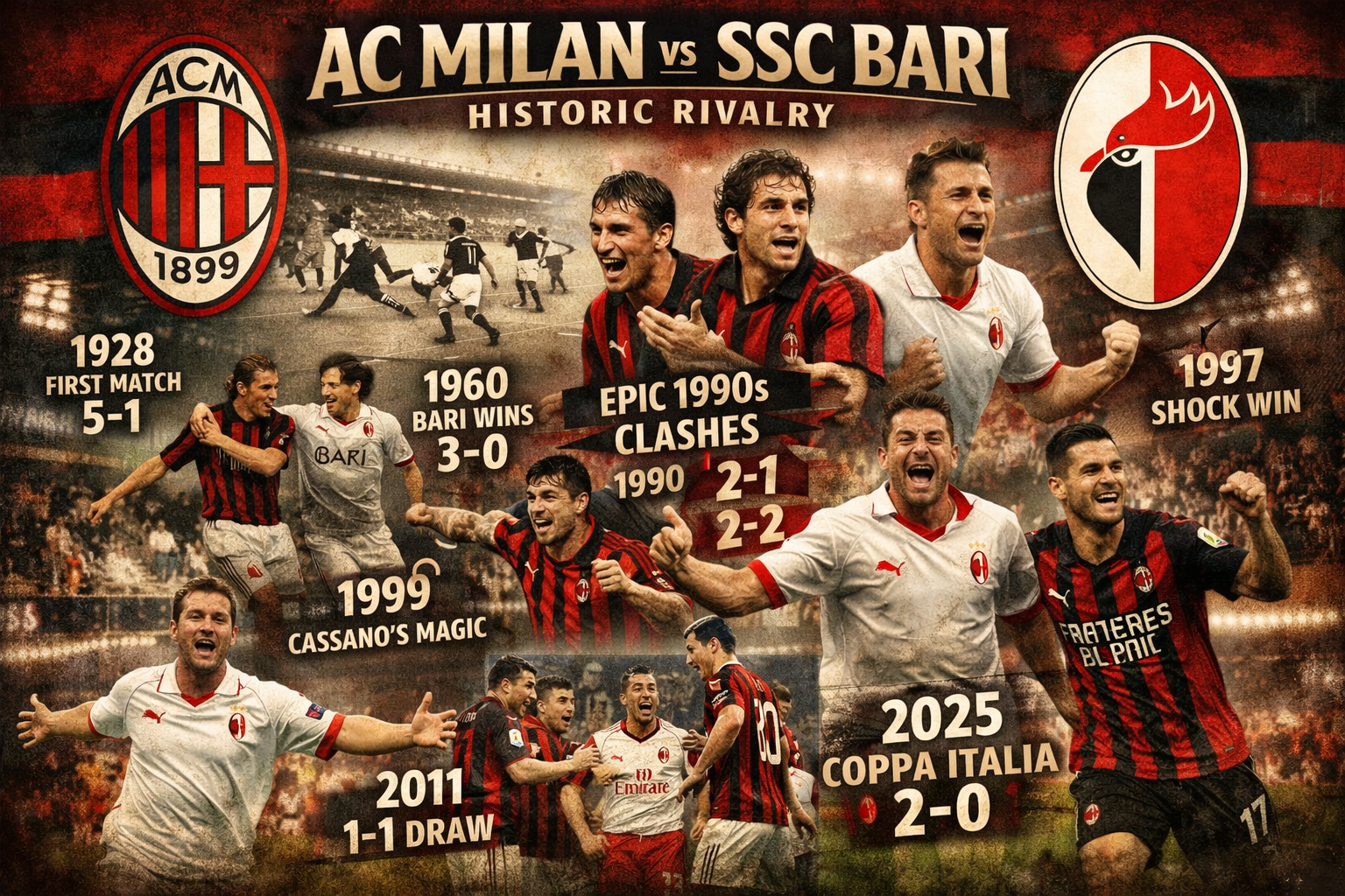 AC Milan vs. SSC Bari Timeline